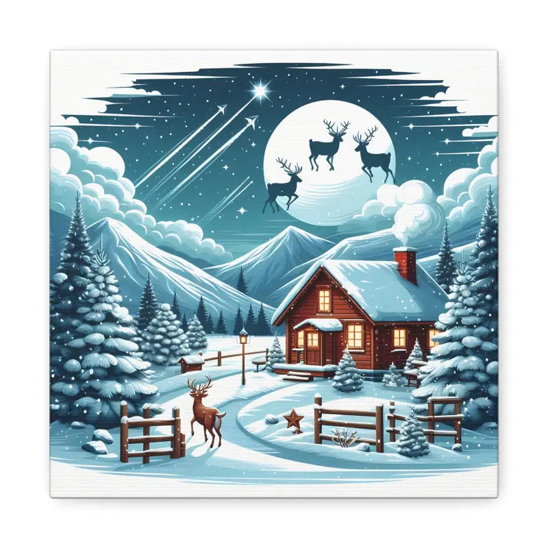 Cozy Christmas Cabin Canvas Wrap Transform your Home - 10″ x / 1.25’’