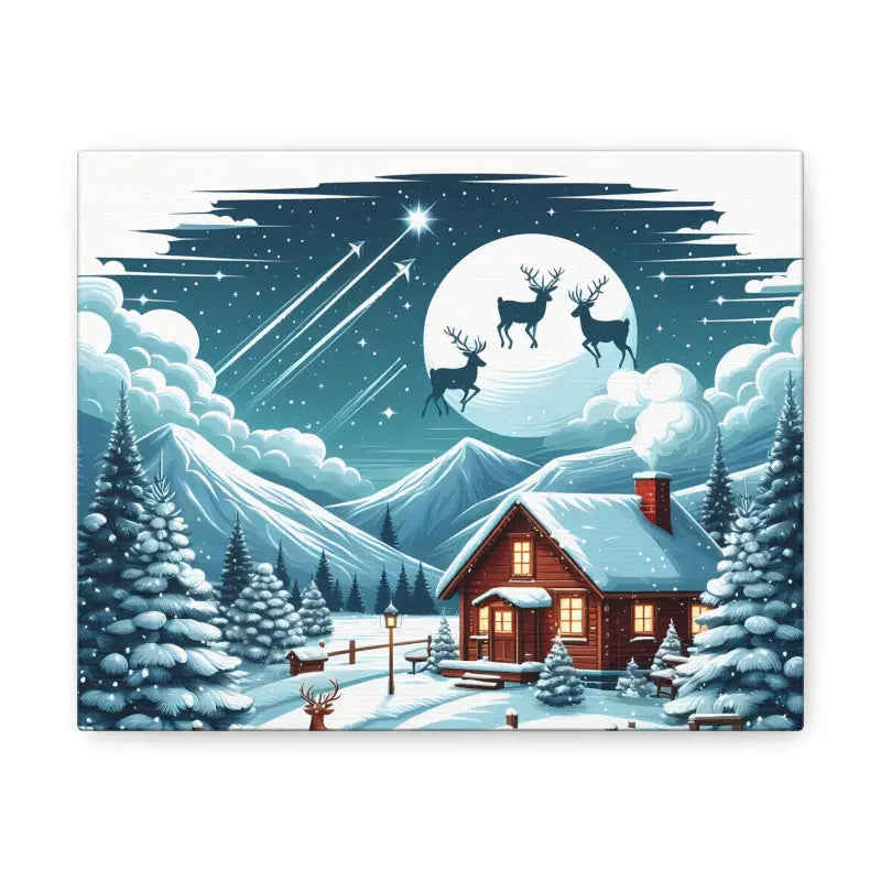 Cozy Christmas Cabin Canvas Wrap Transform your Home - 10″ x 8″ / 1.25’’