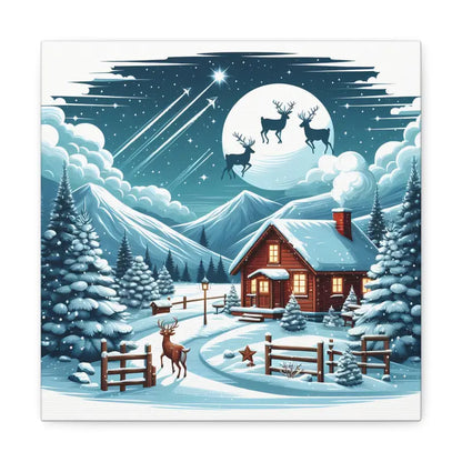 Cozy Christmas Cabin Canvas Wrap Transform your Home - 12″ x / 1.25’’