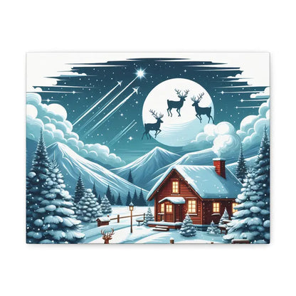 Cozy Christmas Cabin Canvas Wrap Transform your Home - 14″ x 11″ / 1.25’’