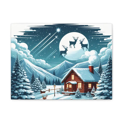 Cozy Christmas Cabin Canvas Wrap Transform your Home - 16″ x 12″ / 1.25’’