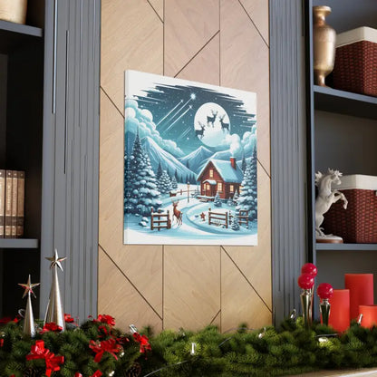 Cozy Christmas Cabin Canvas Wrap Transform your Home