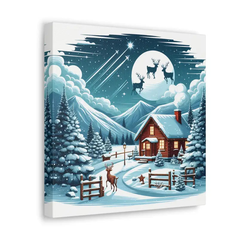 Cozy Christmas Cabin Canvas Wrap Transform your Home