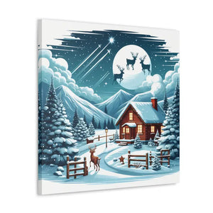 Cozy Christmas Cabin Canvas - Festive Charm Winter Art - Dipaliz - 24″ x / 1.25’’ - Prints