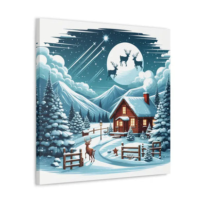 Cozy Christmas Cabin Canvas Wrap Transform your Home - 24″ x / 1.25’’