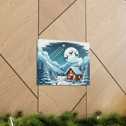 Cozy Christmas Cabin Canvas Wrap Transform your Home