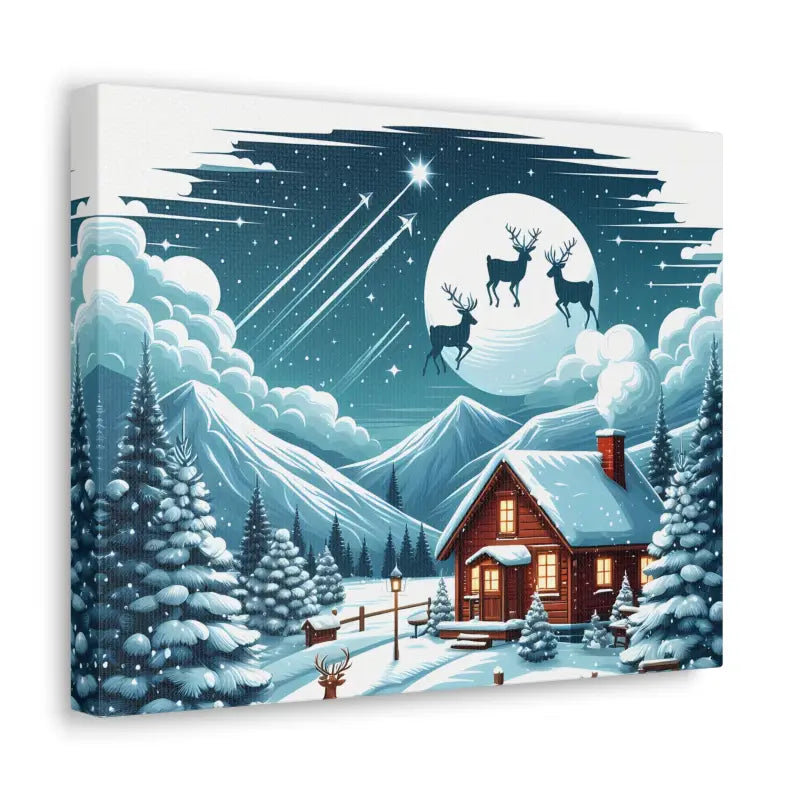 Cozy Christmas Cabin Canvas Wrap Transform your Home