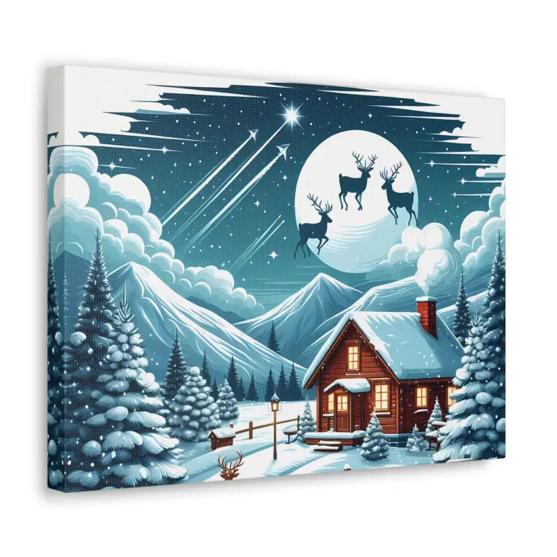 Cozy Christmas Cabin Canvas Wrap Transform your Home