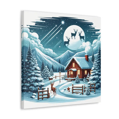 Cozy Christmas Cabin Canvas Wrap Transform your Home