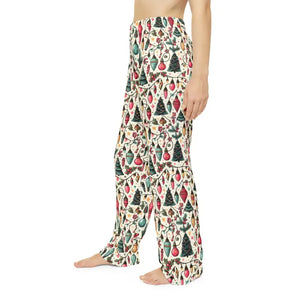 Cozy Christmas Lights Pajama Pants - Festive Soft Loungewear - Dipaliz - Pajamas