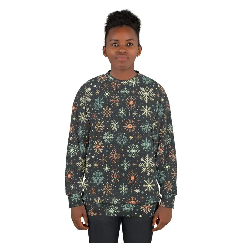 Dazzle this Holiday with Christmas Snowflakes Unisex Sweatshirt