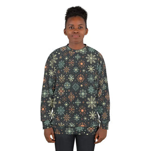 Christmas Snowflakes Unisex Sweatshirt with Festive Flair - Dipaliz - Sweatshirts