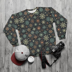 Christmas Snowflakes Unisex Sweatshirt with Festive Flair - Dipaliz - Xs - Sweatshirts