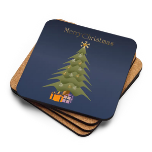 Christmas Tree Heat Resistant Hardboard Coasters - Dipaliz