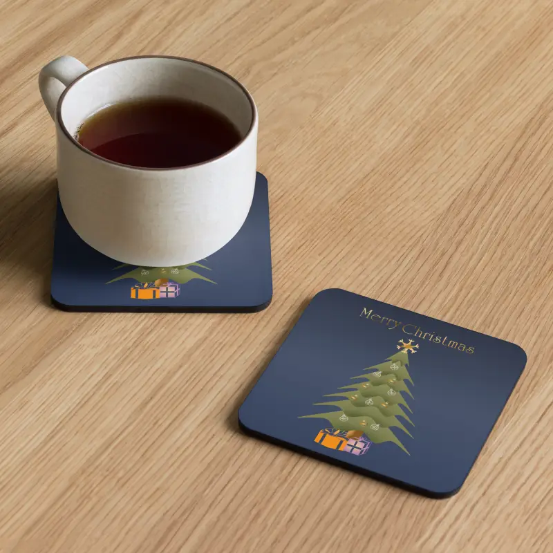 Elevate your Holiday Decor with Heat-resistant Tree Coasters - Kitchen and Dining