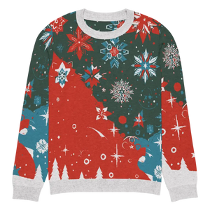 Festive Knitted Crew Neck Sweater Christmas Trees - Dipaliz - 2xl - Sweaters