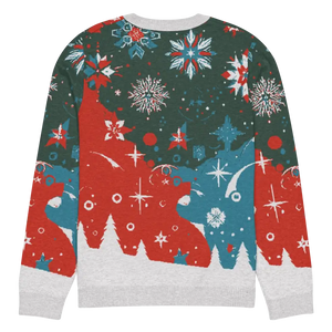 Festive Knitted Crew Neck Sweater Christmas Trees - Dipaliz - Sweaters