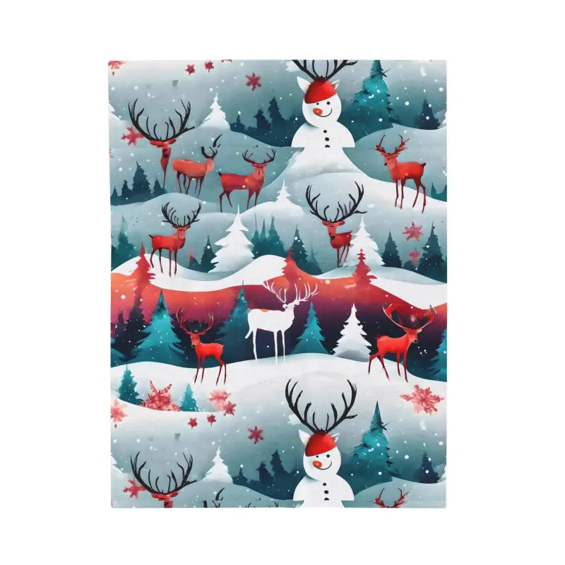 Snuggle Into Christmas Bliss with Rudolf Velveteen Plush Blanket - All Over Prints