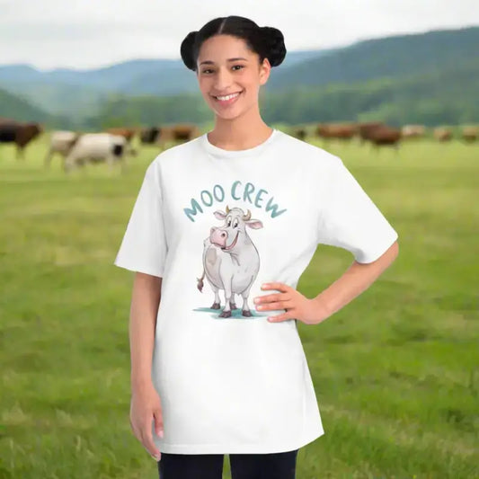 Eco-friendly Cow Tee: Soft Comfort with Moo-crew Style - T-shirt