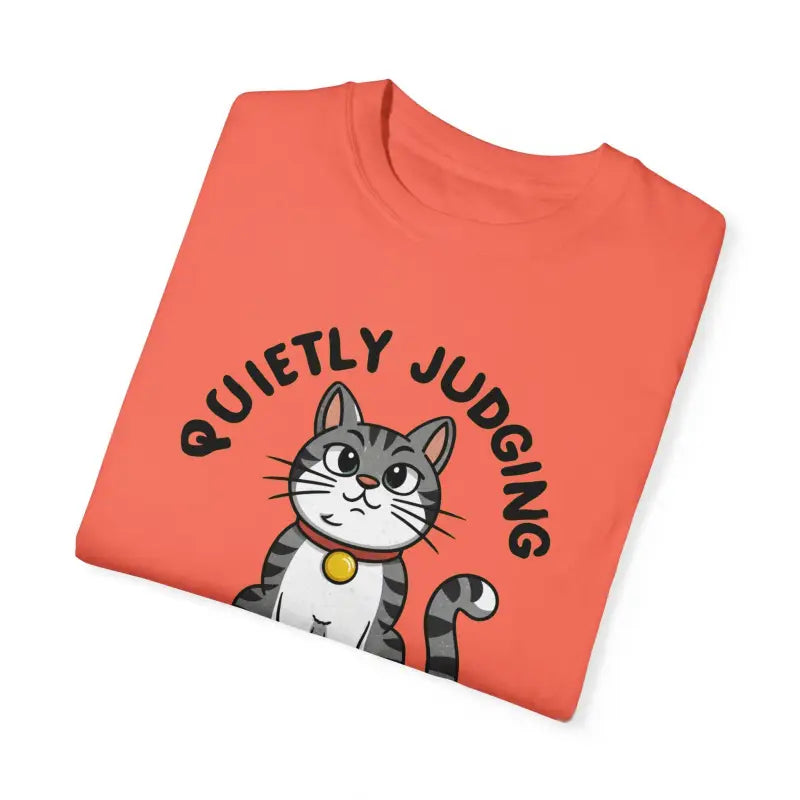 Chill in Style with Comfort Colors Cat Quietly Judging Tee - T-shirt