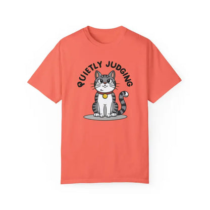 Chill in Style with Comfort Colors Cat Quietly Judging Tee - T-shirt