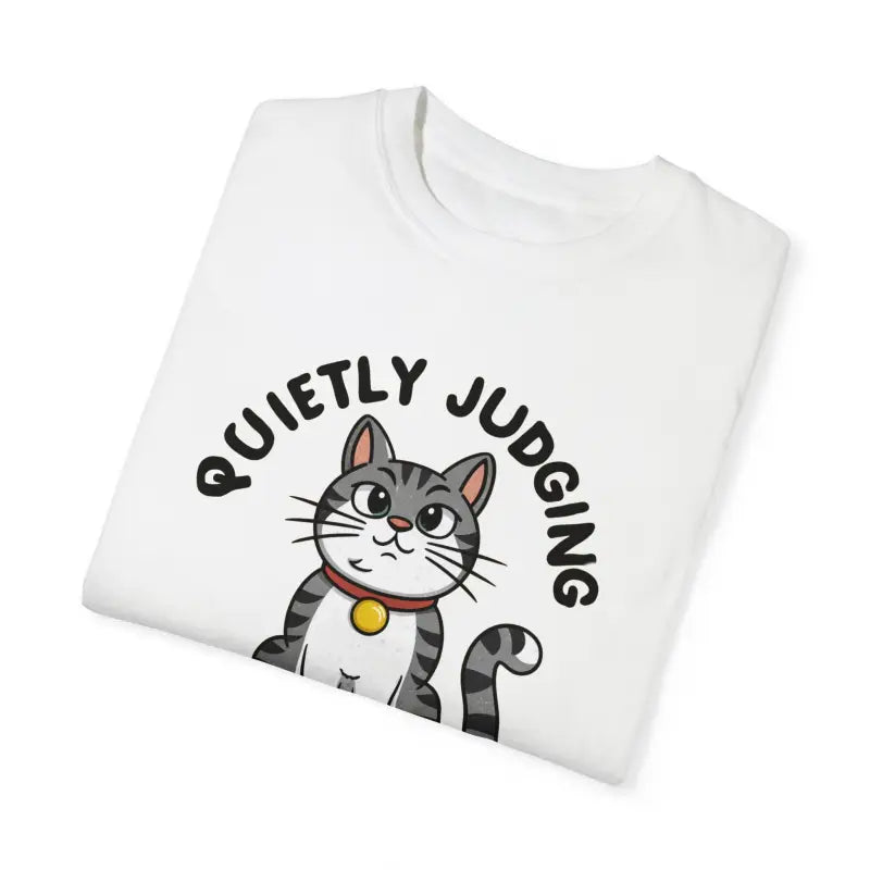 Chill in Style with Comfort Colors Cat Quietly Judging Tee - T-shirt