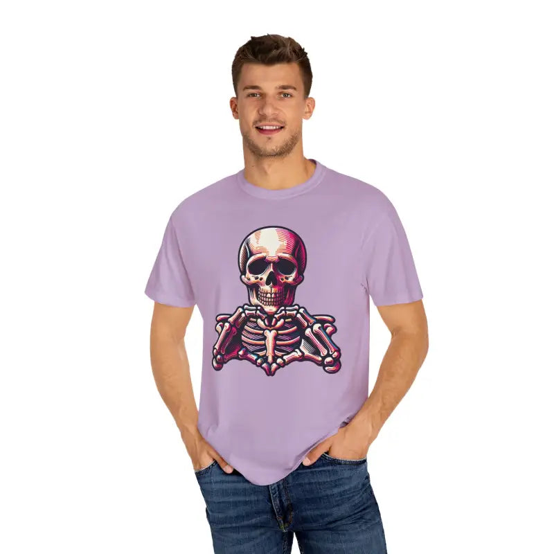 Stay Cozy with the Skeleton Heart Tee! - T-shirt