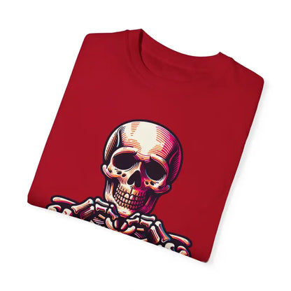 Stay Cozy with the Skeleton Heart Tee! - T-shirt