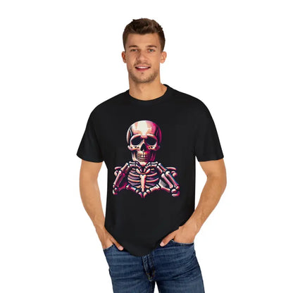 Stay Cozy with the Skeleton Heart Tee! - T-shirt