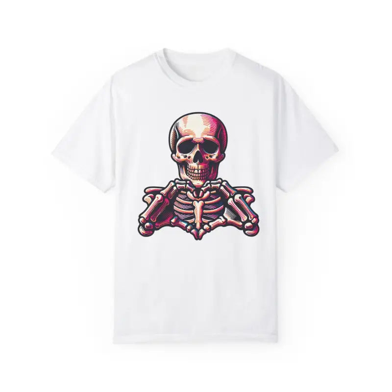 Stay Cozy with the Skeleton Heart Tee! - T-shirt