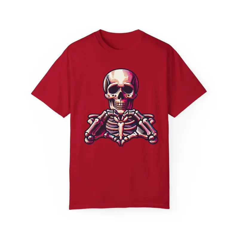 Stay Cozy with the Skeleton Heart Tee! - T-shirt