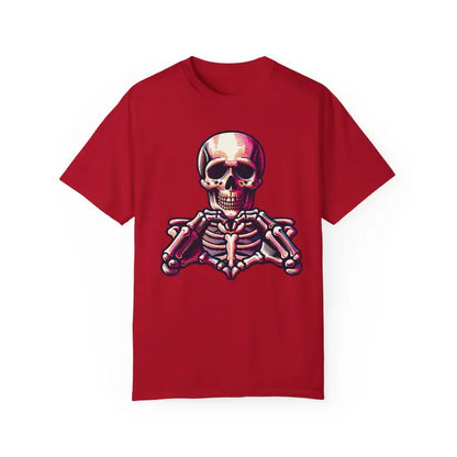 Stay Cozy with the Skeleton Heart Tee! - T-shirt