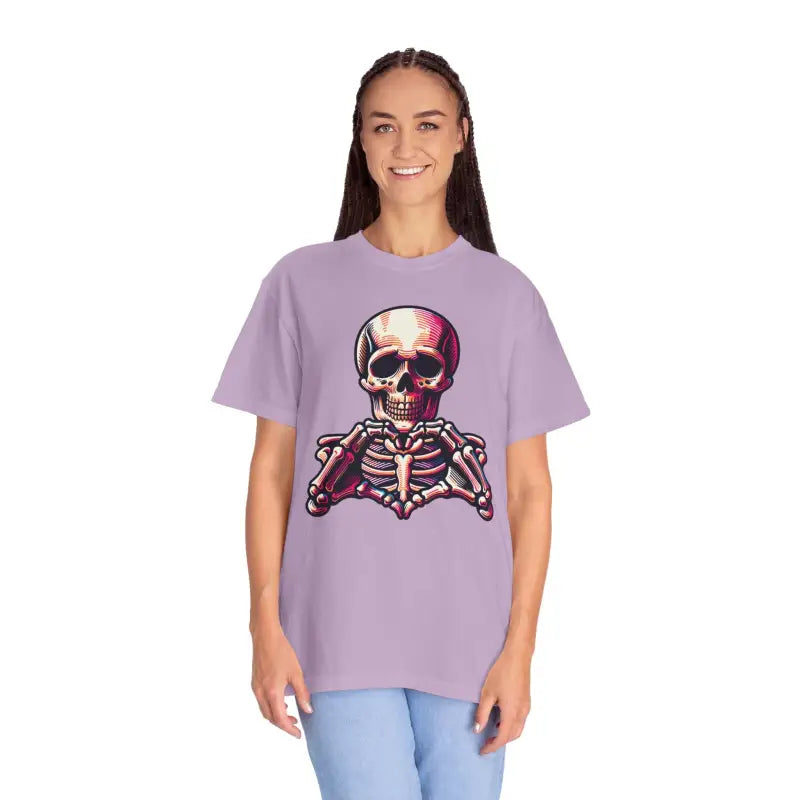 Stay Cozy with the Skeleton Heart Tee! - T-shirt