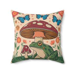 Cottage Core Mushroom Pillows Polyester Throw Pillow - Dipaliz - 20’’ ×