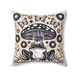Frog Mushroom Pillows - Cozy Cottage Vibes Comfort - Dipaliz - 20’’ × - Throw