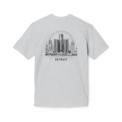 Cozy Detroit Skyline Cotton Tee: Fashion Trend 2024 Must-have! - T-shirt