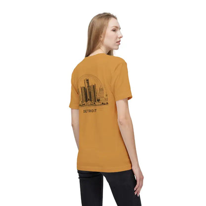 Cozy Detroit Skyline Cotton Tee: Fashion Trend 2024 Must-have! - T-shirt