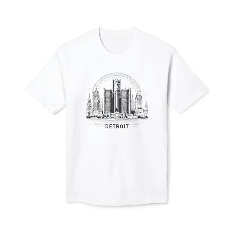 Cozy Detroit Skyline Cotton Tee: Fashion Trend 2024 Must-have! - T-shirt