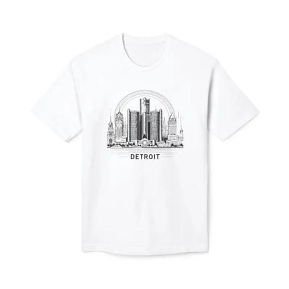 Cozy Detroit Skyline Cotton Tee: Fashion Trend 2024 Must-have! - T-shirt