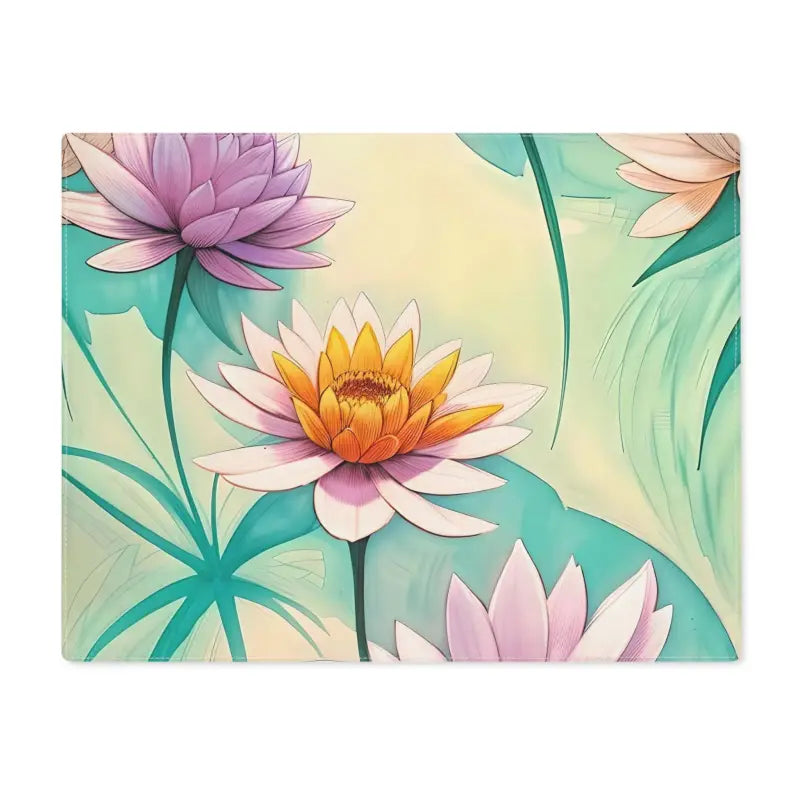 Elevate your Dining with Lotus Flowers Cotton Placemats - 18’’ × 14’’ Home Decor