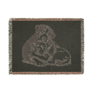 Dog Lovers Woven Blanket - Adorable Puppy Design - Dipaliz - Blankets