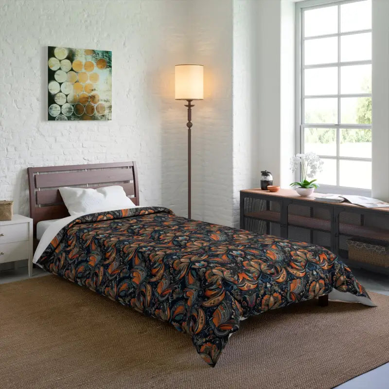 Snuggle in Style with our Eco-friendly Paisley Comforter - 68’’ × 92’’ Home Decor