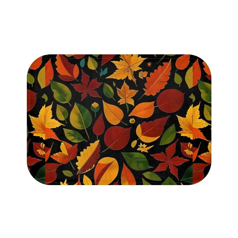 Transform your Bathroom with Cozy Fall Foliage Bath Mat - Home Decor