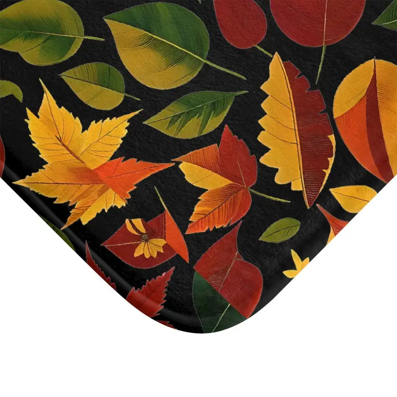 Transform your Bathroom with Cozy Fall Foliage Bath Mat - Home Decor