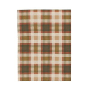All Over Prints - Cozy Fall Plaid Velveteen Plush Blanket - Warm Rustic Buffalo Check Throw 30’’ × 40’’