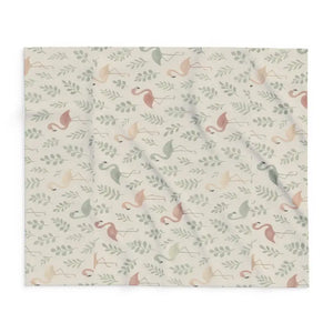 Cozy Flamingo Fleece Blanket - Tropical Vibes Paradise - Dipaliz - Blankets