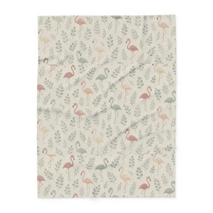 Cozy Flamingo Fleece Blanket - Tropical Vibes Paradise - Dipaliz - Blankets
