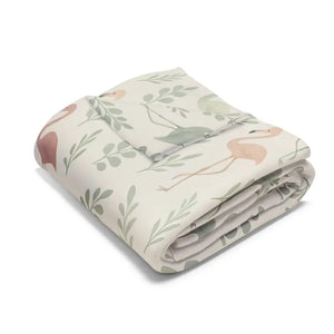 Cozy Flamingo Fleece Blanket - Tropical Vibes Paradise - Dipaliz - Blankets