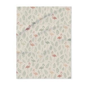 Flamingo Fleece Blanket – Cozy Tropical Vibes - Dipaliz - Blankets