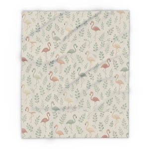 Flamingo Fleece Blanket – Cozy Tropical Vibes - Dipaliz - Blankets
